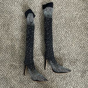 Stocking Black 9 (40) over knee boots